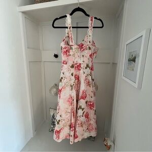 Floral Pink and White Dress- Cherley